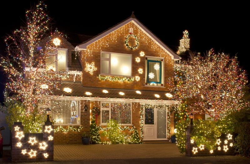 Christmas Lights Hanging in Olathe, KS
