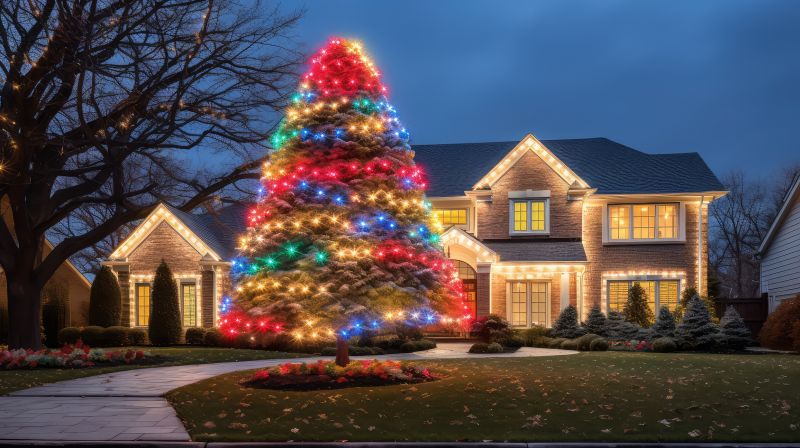Outdoor Christmas Lights on Residential Property